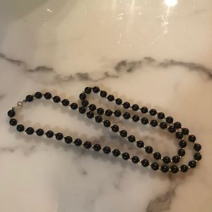 Onyx and 14k Gold Necklace